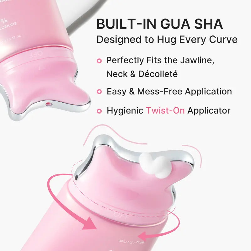 💖Buy 1 Get 1 Free - 🧬PDRN Collagen Gua Sha Neck Wrinkle Cream | Built-In Gua Sha Massager with Volufiline 5% + PDRN | Korean Skincare