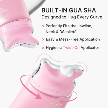 💖Buy 1 Get 1 Free - 🧬PDRN Collagen Gua Sha Neck Wrinkle Cream | Built-In Gua Sha Massager with Volufiline 5% + PDRN | Korean Skincare