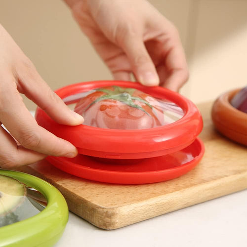 🥑🍅Silicone fruit storage box/ Silicone Food Savers for Fridge – Onion Saver, Avocado Keeper, Tomato Saver, Lemon Holder
