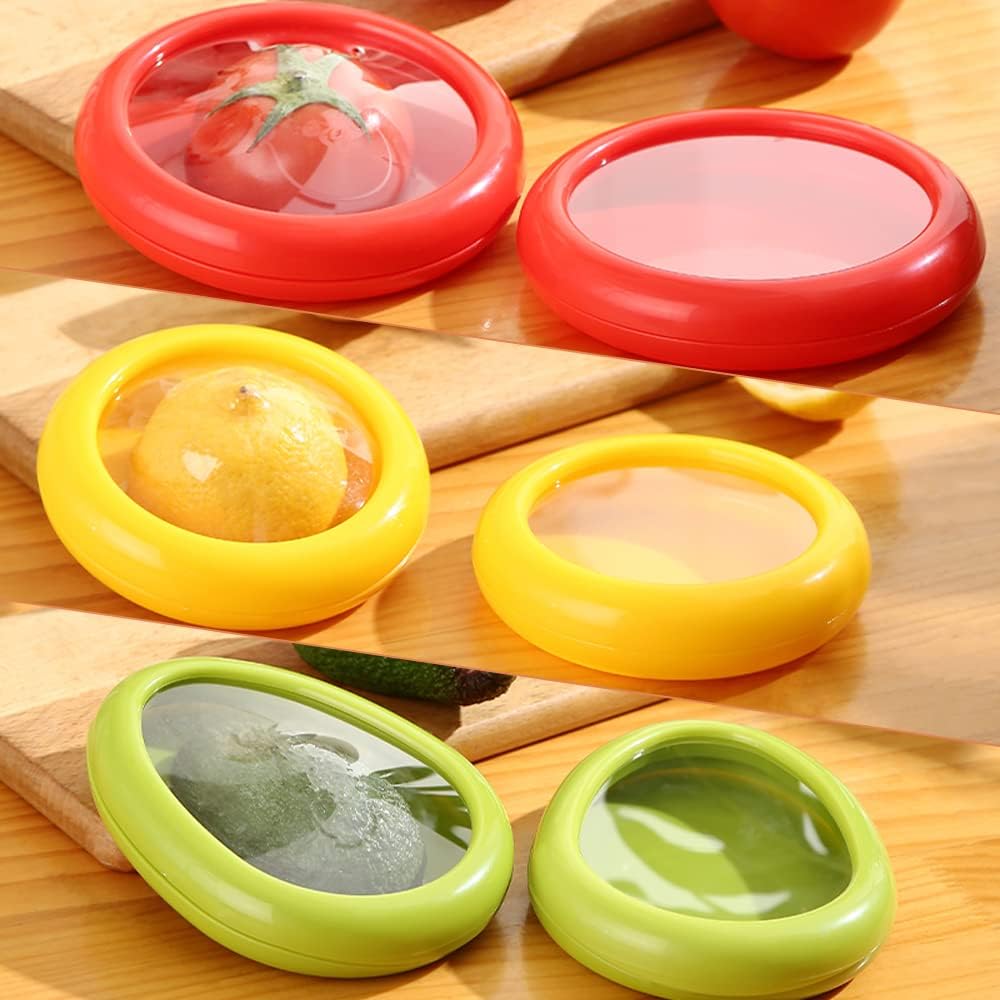 🥑🍅Silicone fruit storage box/ Silicone Food Savers for Fridge – Onion Saver, Avocado Keeper, Tomato Saver, Lemon Holder