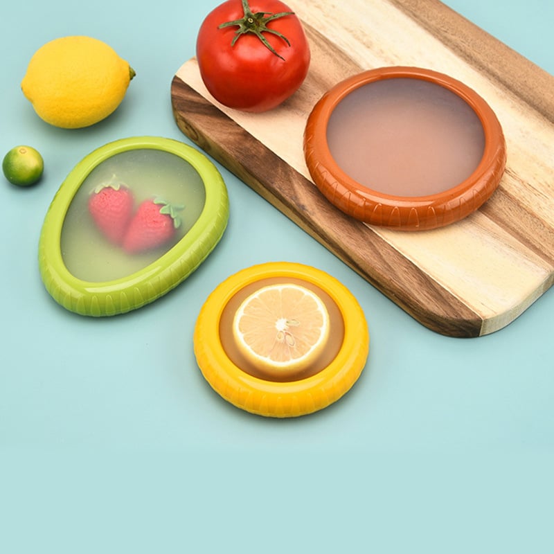 🥑🍅Silicone fruit storage box/ Silicone Food Savers for Fridge – Onion Saver, Avocado Keeper, Tomato Saver, Lemon Holder