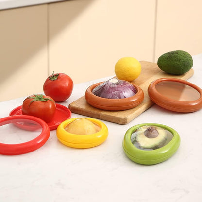🥑🍅Silicone fruit storage box/ Silicone Food Savers for Fridge – Onion Saver, Avocado Keeper, Tomato Saver, Lemon Holder