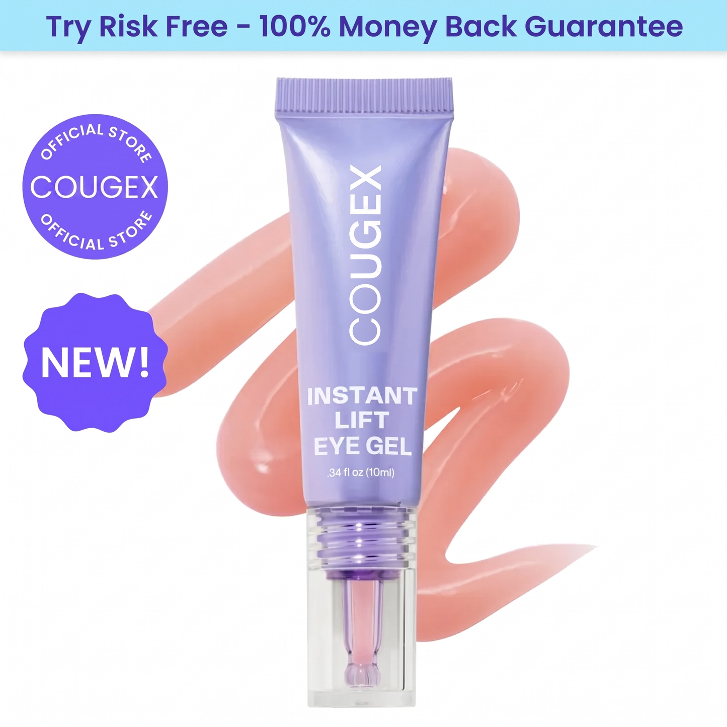 ⏰Limited Time Offer: Buy 1 Get 1 FREE - COUGEX Instant Lift Eye Gel - Care for Men & Women with Under Eye Brightener