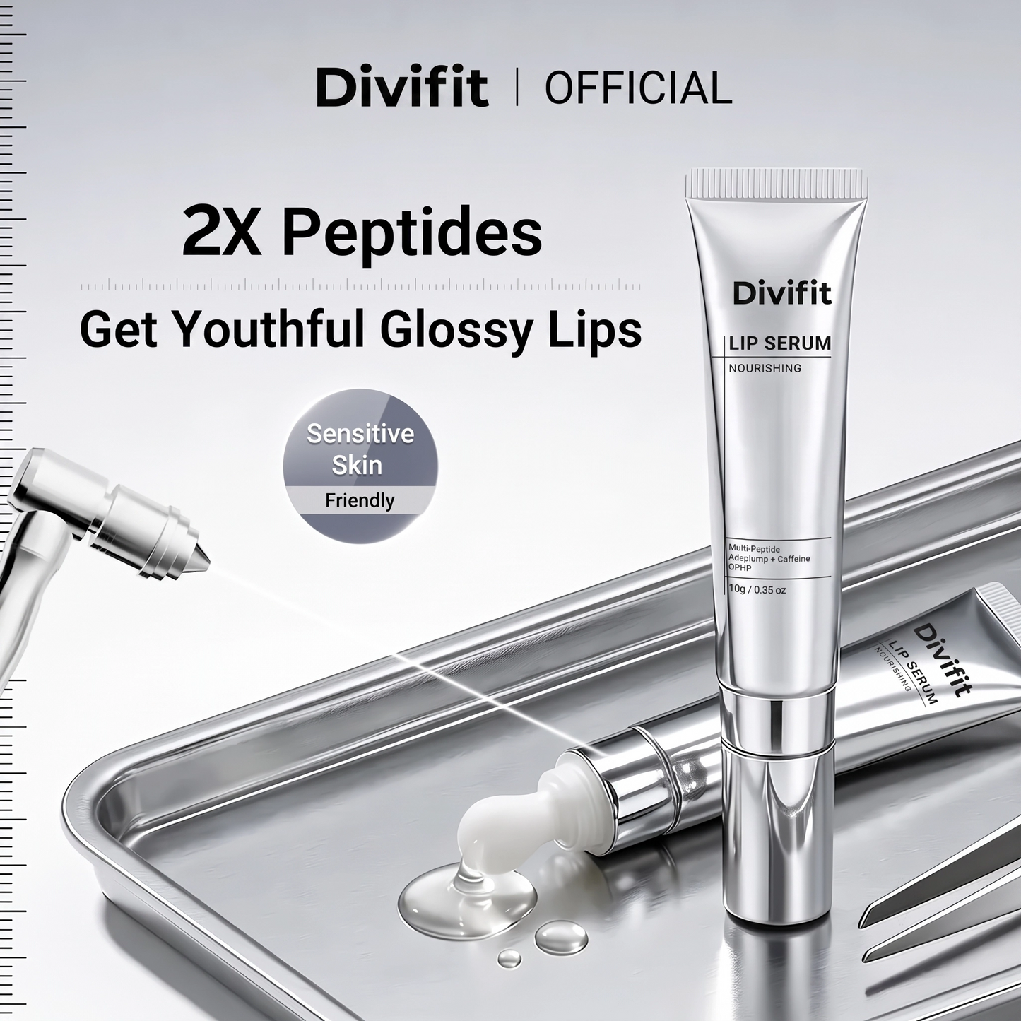 ✨Buy 2 Get 1 Free - 💧Divifit Peptide Lip Renewal Serum – Lip Repair & Hydration Treatment for Lip Lines, Uneven Tone & Dry Lips
