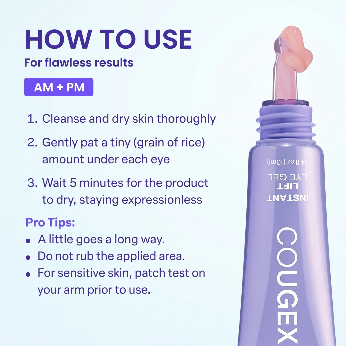 ⏰Limited Time Offer: Buy 1 Get 1 FREE - COUGEX Instant Lift Eye Gel - Care for Men & Women with Under Eye Brightener
