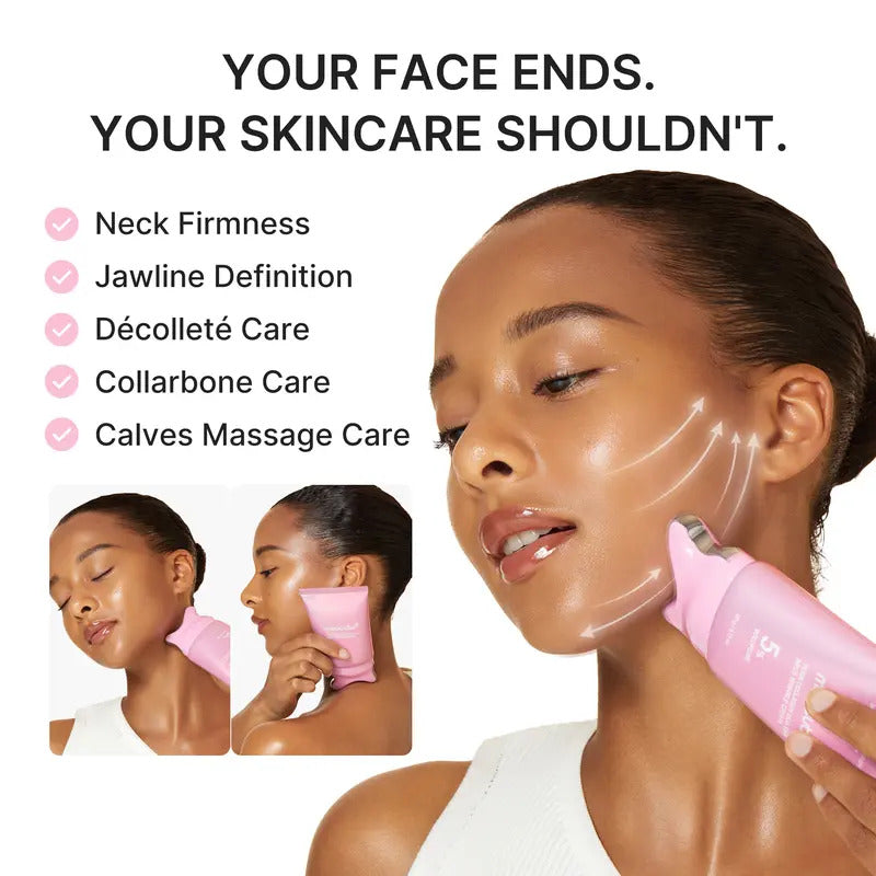 💖Buy 1 Get 1 Free - 🧬PDRN Collagen Gua Sha Neck Wrinkle Cream | Built-In Gua Sha Massager with Volufiline 5% + PDRN | Korean Skincare