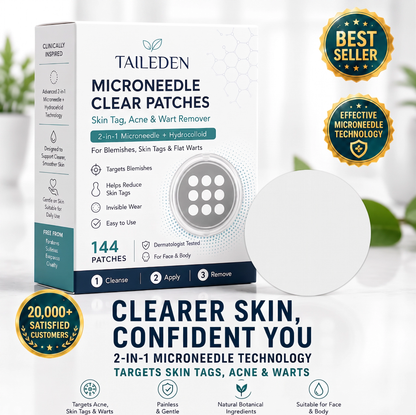 ✨2-in-1 Microneedle & Hydrocolloid Patch🍀| Invisible Patches for Face & Body