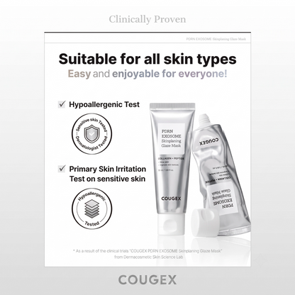 ✨ [COUGEX Official] PDRN EXOSOME Skinplaning Glaze Mask (50ml) | SILICONE BRUSH INCLUDED, COLLAGEN PEEL MASK, PDRN + EXOSOME