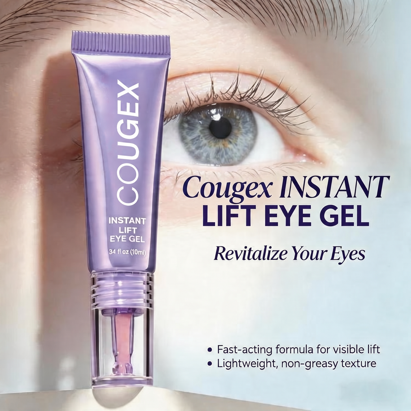 ⏰Limited Time Offer: Buy 1 Get 1 FREE - COUGEX Instant Lift Eye Gel - Care for Men & Women with Under Eye Brightener