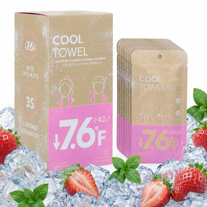 ✨Buy 2 Get 1 Free - 🧊Instant Cooling Body Wipes – Fast Cooling Relief | 10 Wipes Per Pack