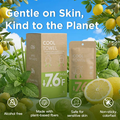 ✨Buy 2 Get 1 Free - 🧊Instant Cooling Body Wipes – Fast Cooling Relief | 10 Wipes Per Pack
