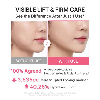 💖Buy 1 Get 1 Free - 🧬PDRN Collagen Gua Sha Neck Wrinkle Cream | Built-In Gua Sha Massager with Volufiline 5% + PDRN | Korean Skincare