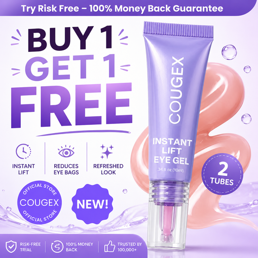 ⏰Limited Time Offer: Buy 1 Get 1 FREE - COUGEX Instant Lift Eye Gel - Care for Men & Women with Under Eye Brightener