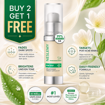 Buy 2 Get 1 Free-🧬DW-EGF Melatoning Ampoule 5X - Hydrating Dark Spot Serum with Niacinamide & Glutathione for Uneven Skin丨Korean Skin Care