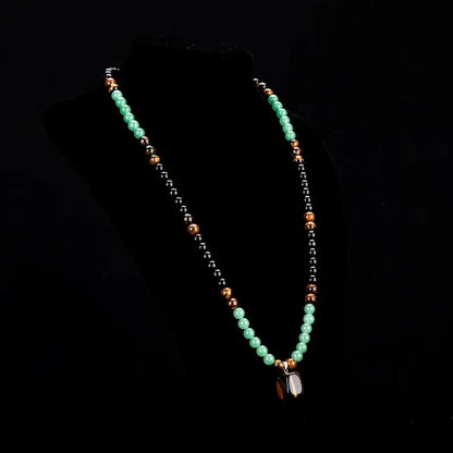 Crystal Fortune Pendant Necklace | GreenAventurine & Tiger Eye Pendant